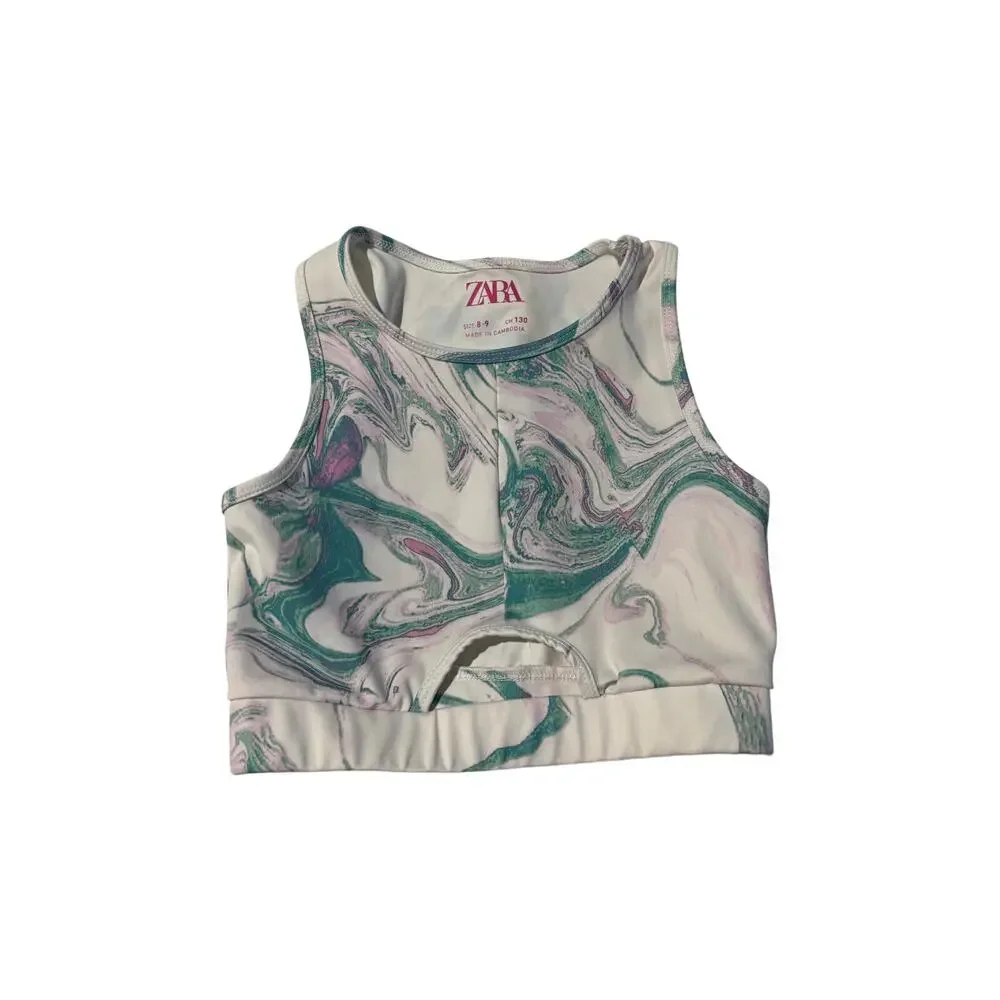 Zara teal white